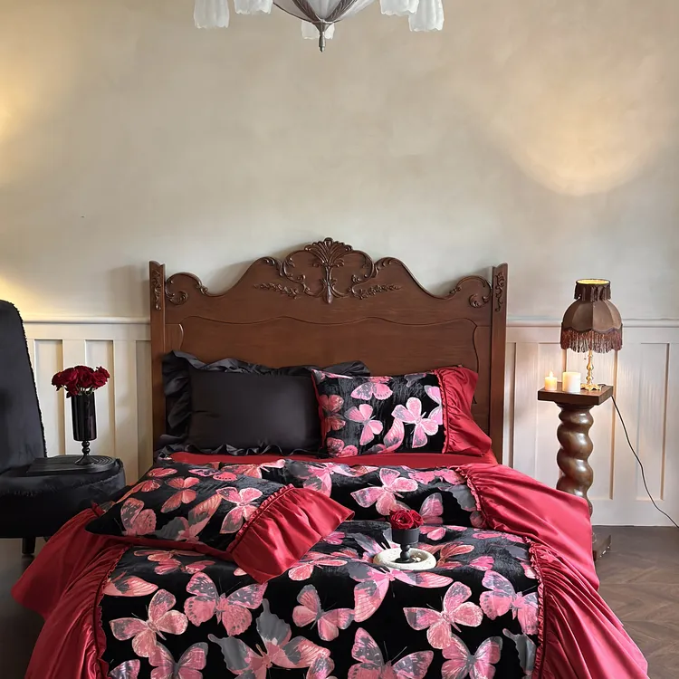 水星高端系列家纺 2025春夏新款全棉80支亲肤纯棉 四件套-多莉娅