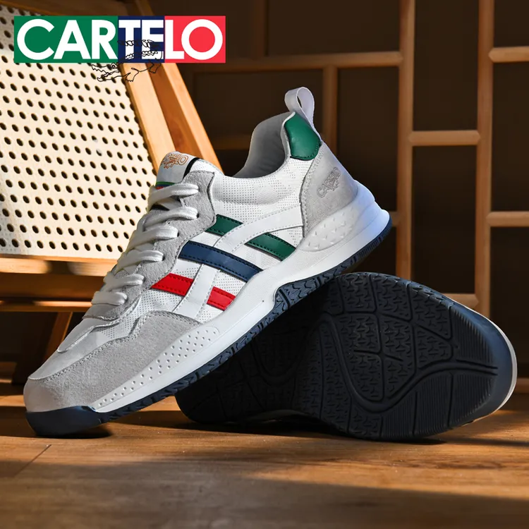 卡帝乐鳄鱼复古休闲鞋夏季男士时尚百搭潮鞋软底透气低帮跑步男鞋商品图