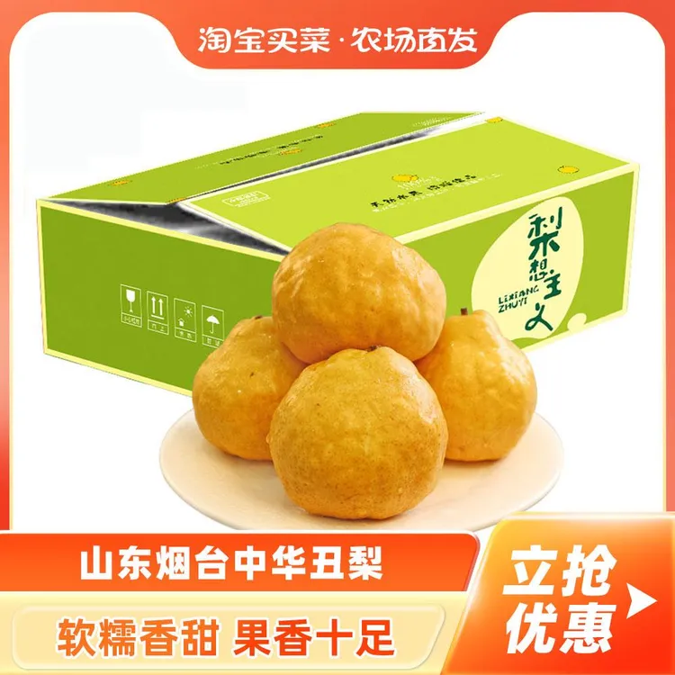 中华丑梨山东烟台梨子啤梨新鲜水果整箱当季包邮