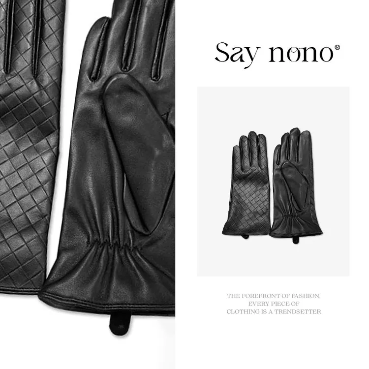 懒猫nono│Saynono 复古分指手套保暖时尚手套女青年秋冬ST50253
