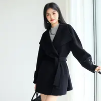 伊芙丽高质羊毛羊绒设计感大翻领气质毛呢外套2025冬新1G9970061