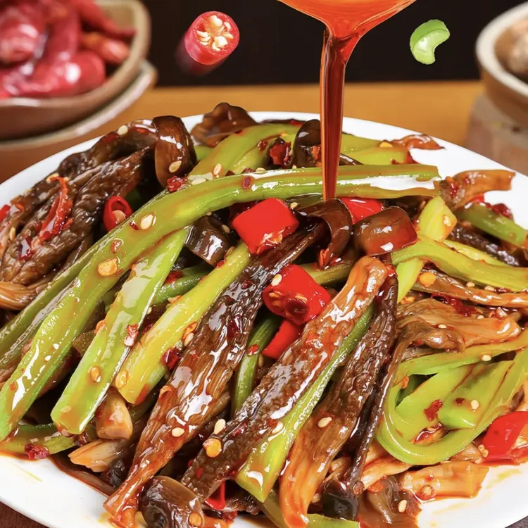 贡菜鹿茸菇湖南特色香辣过瘾鹿茸菇速食追剧解馋零食