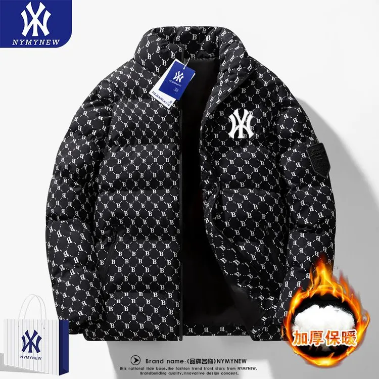 NY奥莱联名羽绒棉服保暖外套棉袄男女款秋冬季加绒加厚立领棉衣服