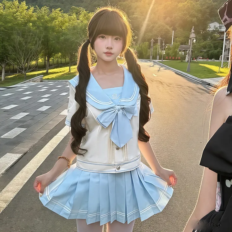 【碎冰岚】樱空社jk制服原创正版春夏季显瘦收腰长短袖水手服套装