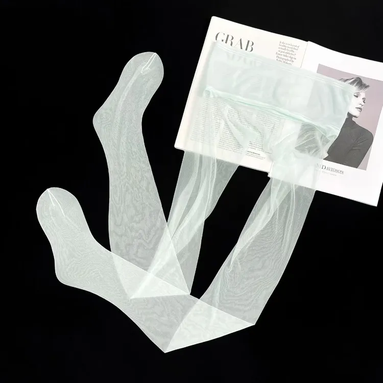 超薄0.1D无痕带脚型袜子【融化】牛奶巧克力脚尖透明丝袜