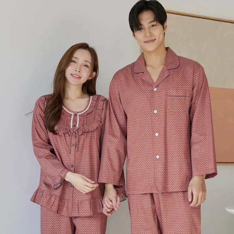 延吉成宝【韩国睡衣】Ca家～女色套装红色棉长袖甜美可爱本命年