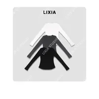 LIXIA【轻松范】INS风时尚含天丝羊毛舒适好穿基础款打底上衣-D9909