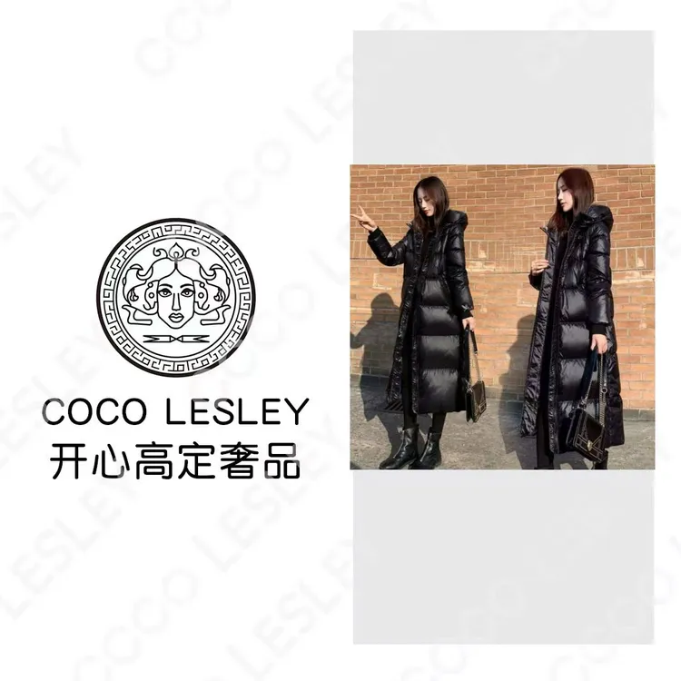 【COCO LESLEY】冬季新款网红爆款黑色棉服女过膝长款韩版大码棉衣