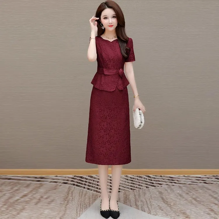 【莫瑞】喜婆婆婚宴装夏平时可穿轻奢高级感气质减龄收腰结婚礼服
