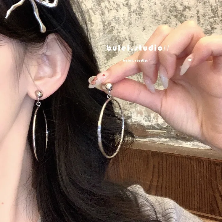 铜合金无非金属耳饰 欧美跨境爆款个性夸张大圆圈耳环女小众时尚