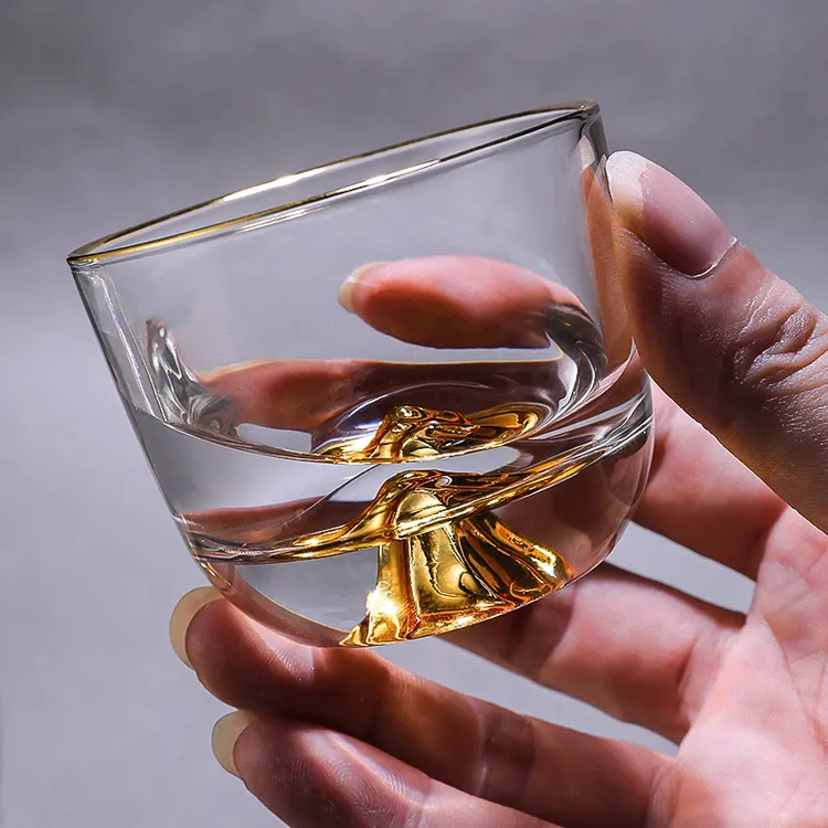 金山主人杯单杯水晶玻璃茶杯手工高档透明品茗杯日式功夫小茶杯