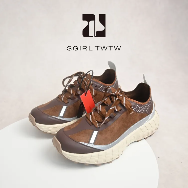 SGIRL TWTW复古反光带厚底阿甘鞋2025新款户外轻便百搭运动鞋女潮