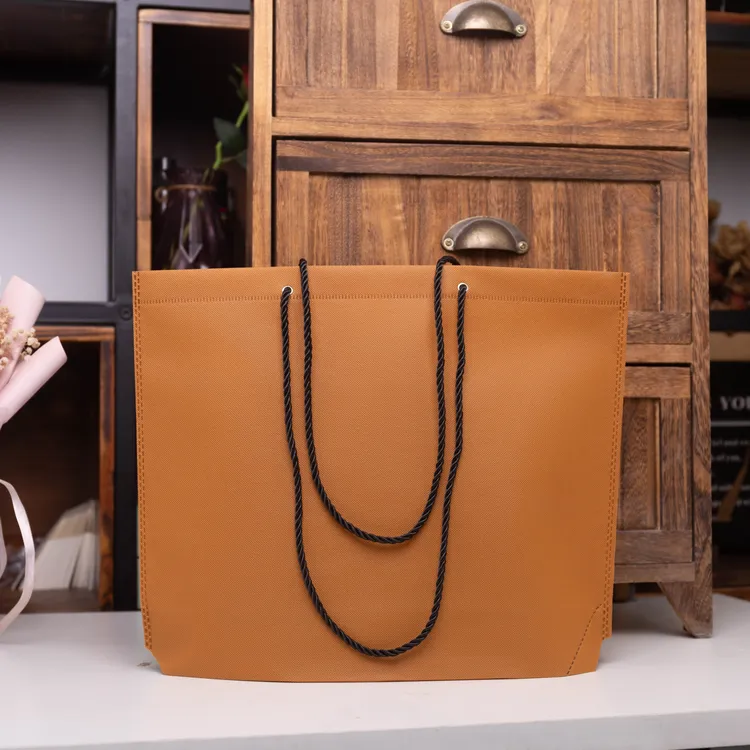 无纺布手提袋托特包元宝袋服装店化妆品店专用打包袋子私人定制