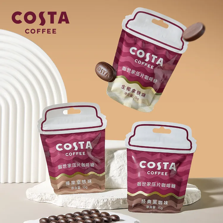 Costa/咖世家压片咖啡糖榛果咖味可咀嚼咖啡豆糖果网红糖便携小袋