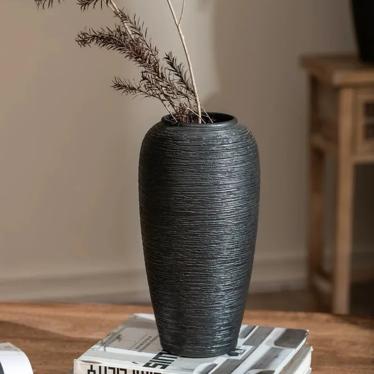 景德镇高档陶瓷花瓶简约真花插花水培客厅餐桌高轻奢家居摆件装饰