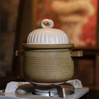 【斋居】灰念-茶褐釉聚香土锅1.5L（灰念0637）