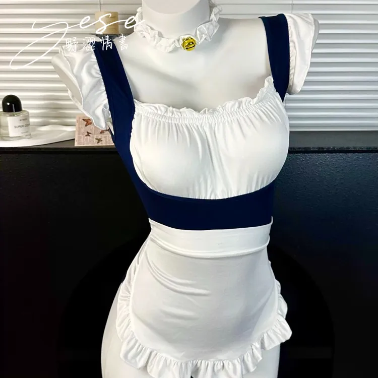 Yese野涩情书*甜心女仆*纯欲日系女佣带胸垫二次元连衣裙学院风