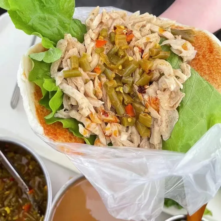 商用大荷叶饼月亮馍炸鸡馍老面发酵现做现发美食