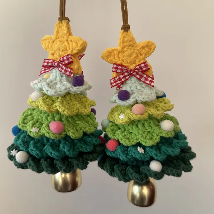 【成品】圣诞树车挂毛线钩织成品圣诞节送闺蜜礼物