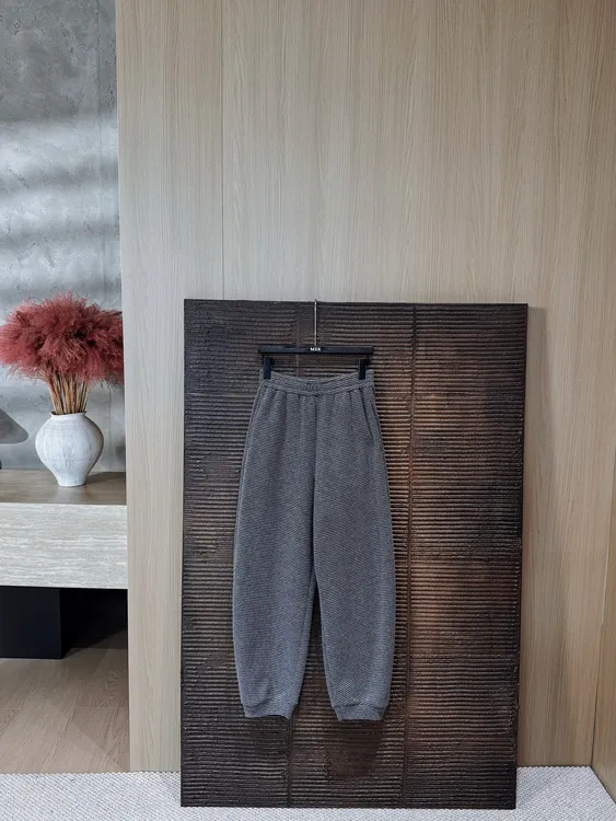 MZX 慵懒感经典条纹加绒窄版束脚松紧腰卫裤裤子KZ11179-Z