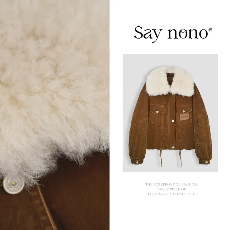 懒猫nono│Saynono 法式轻奢松弛感羊毛毛领鹅绒服外套 GGJ975YGY