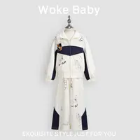 女童秋装外套新款百搭上衣卡通印花运动衣服汉服裤子FA5765