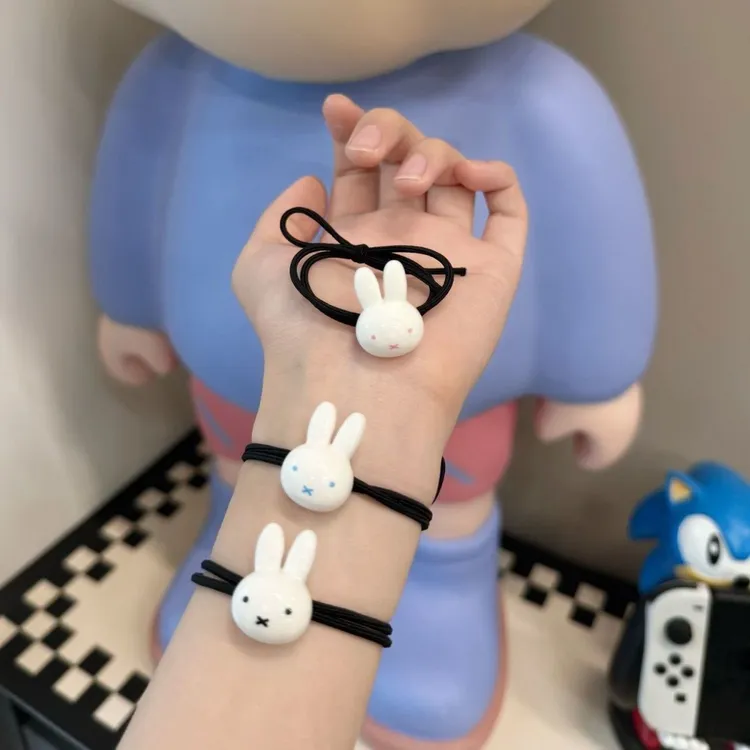 可爱米菲兔发绳卡通情侣闺蜜小皮筋甜美森系少女发圈超萌ins头绳