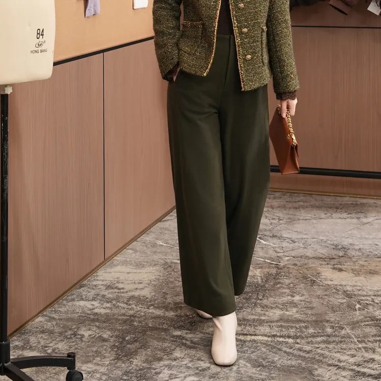 西子/【熔岩】羊毛保暖简约百搭直筒九分裤/KZHY0092