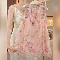 女童连衣裙子夏季新款无袖洋气碎花儿童公主裙子夏装2025凉爽