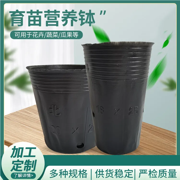 加高营养杯批发 方形育苗杯 塑料黑色营养钵育苗钵 育苗杯批发