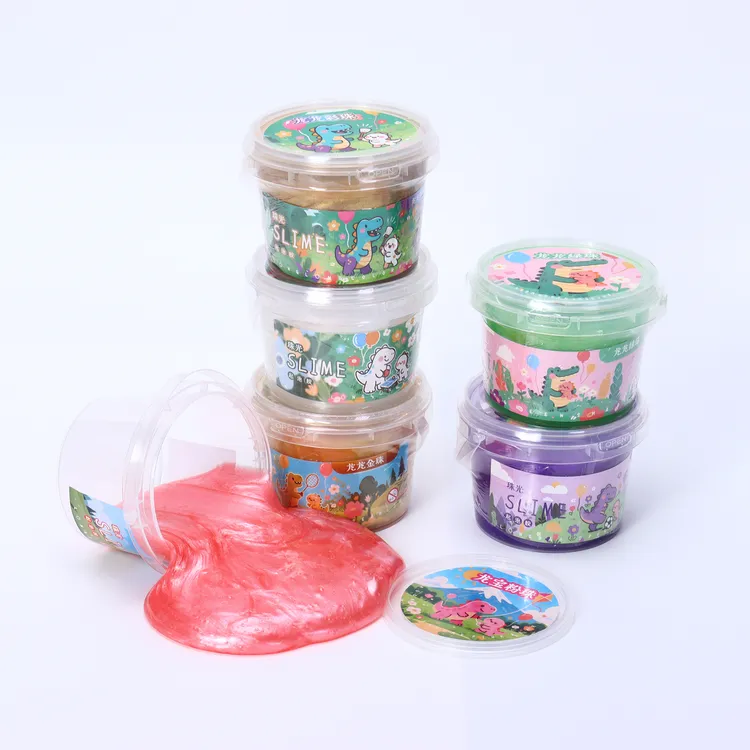 龙龙系列史莱姆珠光起泡胶解压玩具300ml