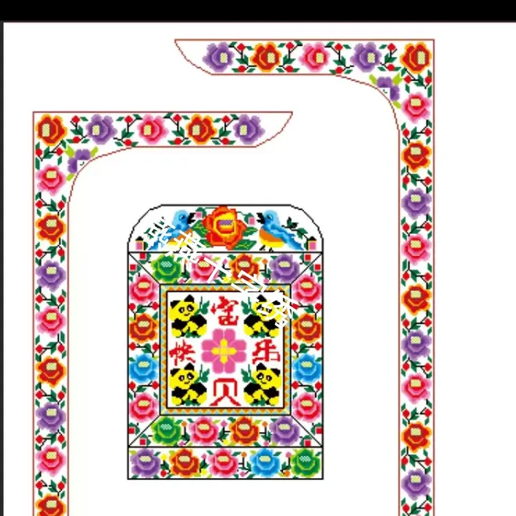 苗族服装纯手工全套绣片