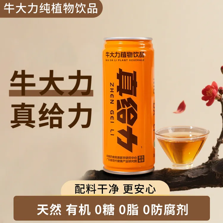 天准麦林牛大力0糖0卡0脂肪植物饮料245ml*12 罐清香回甘健身补水
