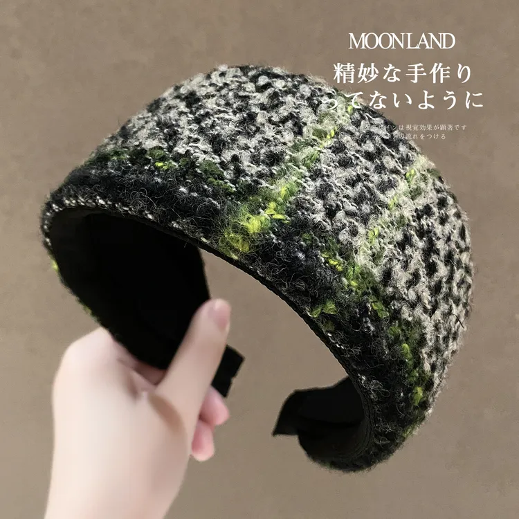 复古毛绒海绵发卡女款高颅顶日常外戴头箍高级感洋气时尚洗脸发箍