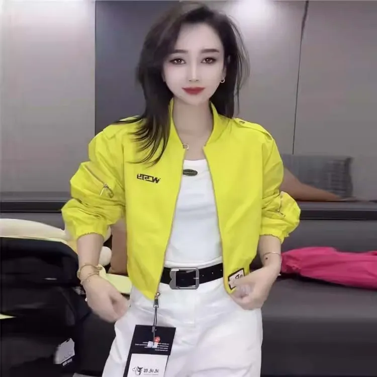 2025春秋季新款女士欧洲站工装风棒球服百搭洋气小个子夹克短外套