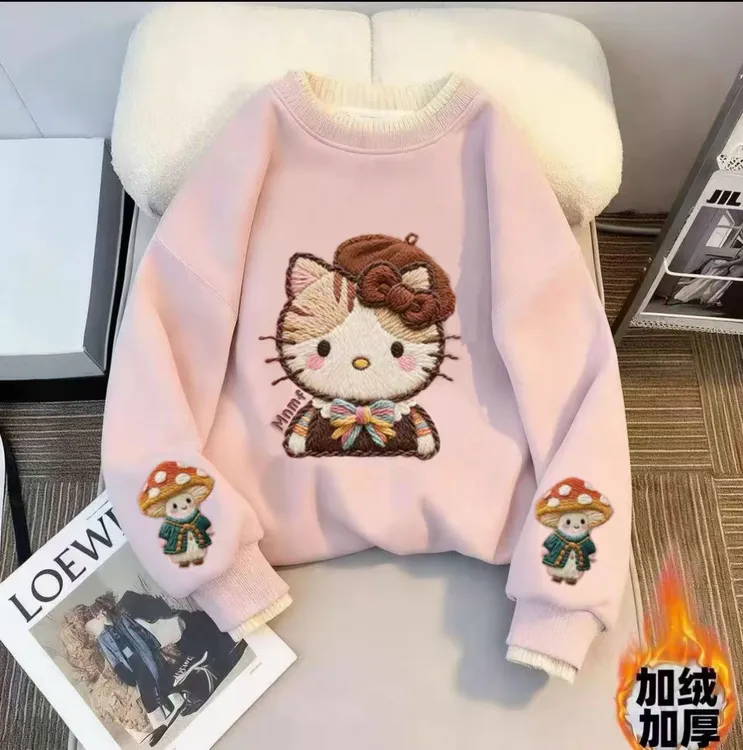 【加绒加厚】女童洋气加绒加厚卫衣2025新款中小大童上衣冬季韩版