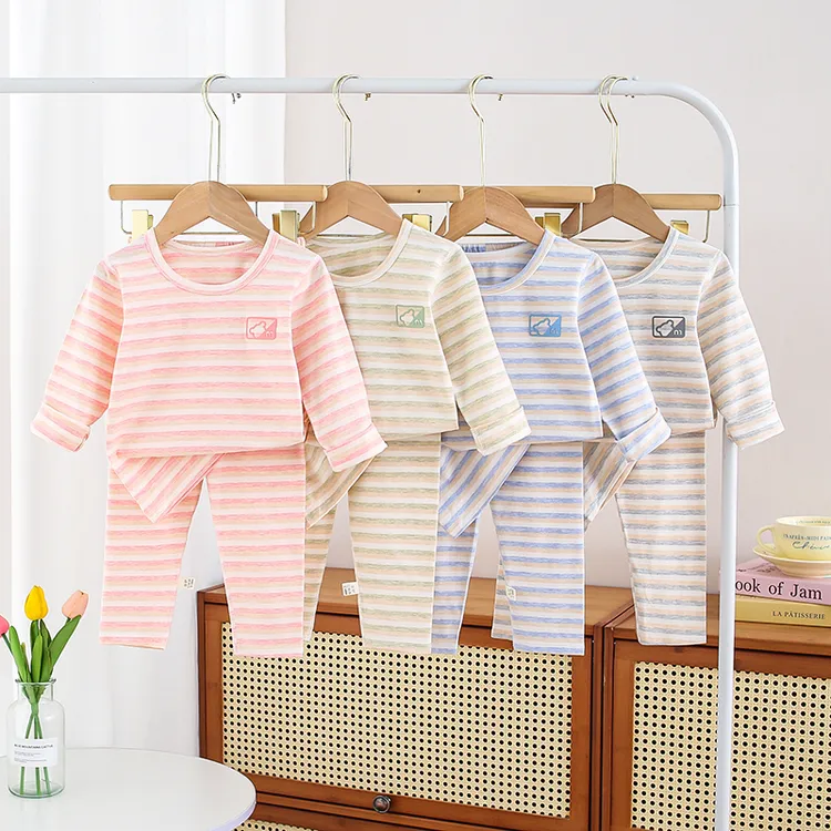 儿童家居服纯棉秋衣秋裤长袖早秋空调服男女童2025新款睡衣两件套