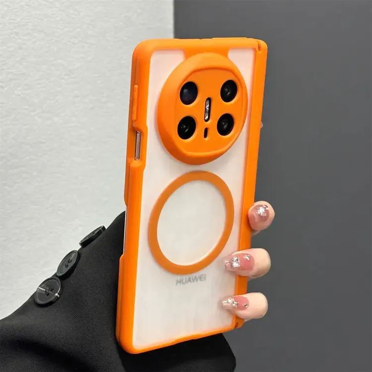 软边双中轴适用华为matex6手机壳x5典藏版x3磨砂肤感磁吸中轴保护