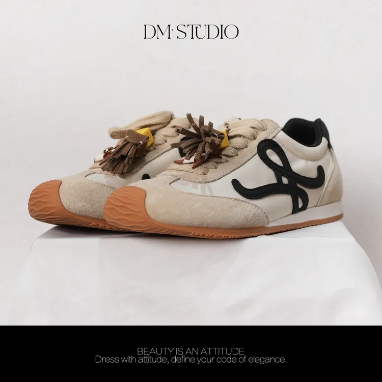DEDM•STUDIO/复古拼色透气百搭休闲运动风德训鞋2507XZ/39-75268