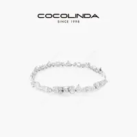 COCOLINDA 铜合金锆石手链 |  异形切割锆石网球运动手链SL09
