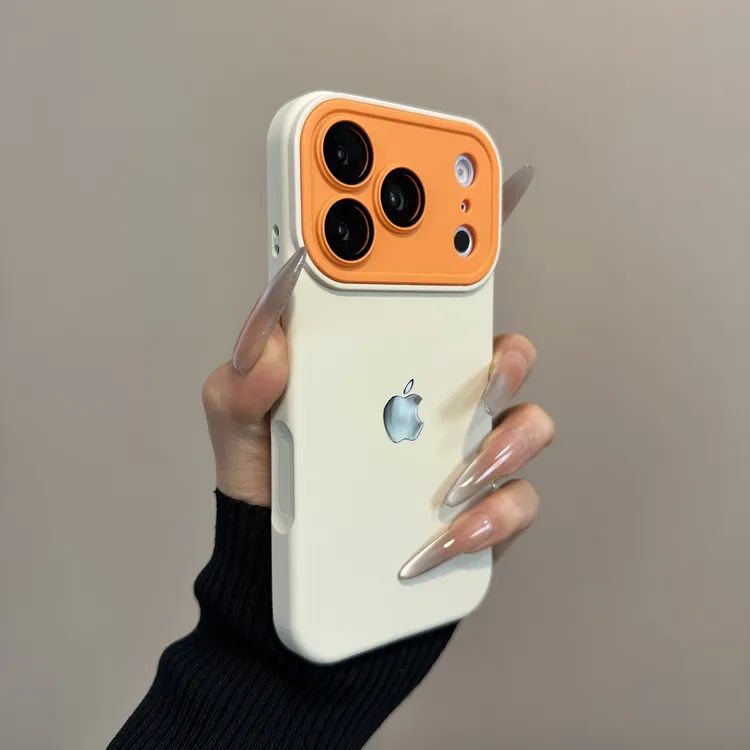 升级一体按键全包液态硅胶防摔适用苹果16/17promax手机壳15撞色