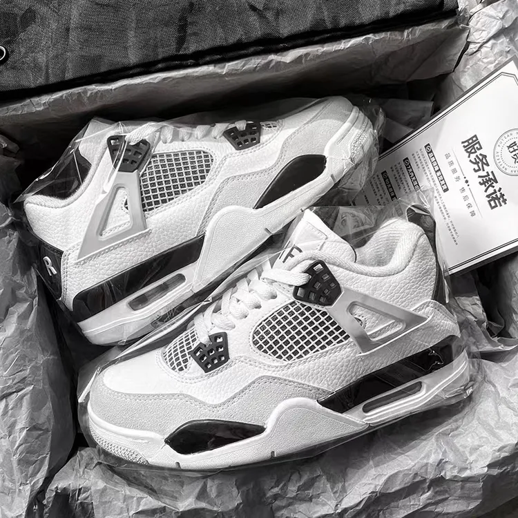 官方正品aj4白水泥篮球鞋男女款秋季复古高帮板鞋男鞋休闲运动鞋
