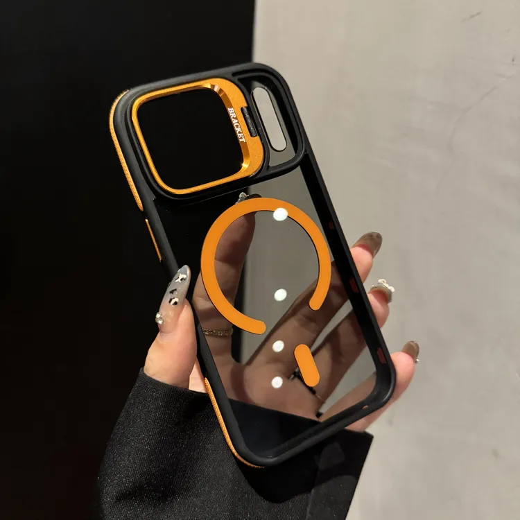 适用于苹果17promax手机壳时尚高品质全包镜头支架magsafe磁吸壳 