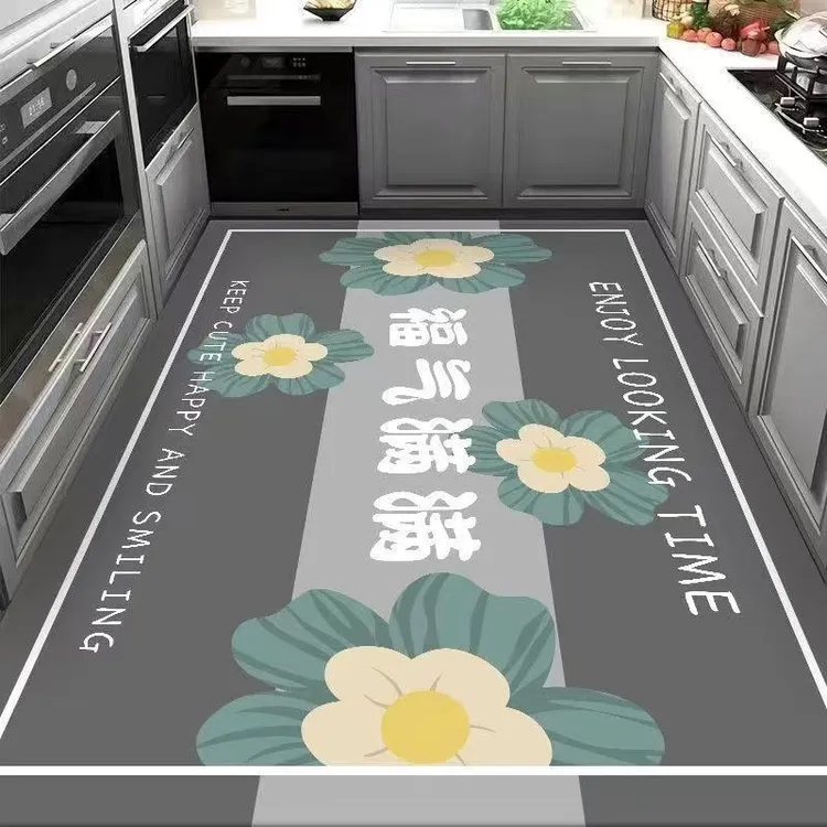 硅藻泥厨房地毯地垫吸水吸油防滑速干耐脏脚垫满铺厨房大尺寸