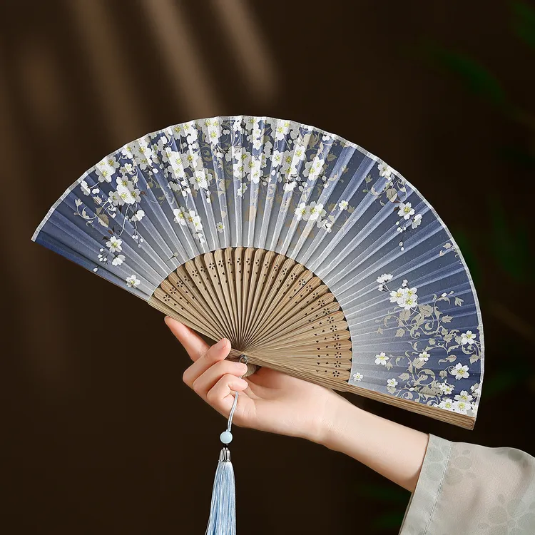 扇子折扇女式中国风古风古典汉服折扇日式工艺扇樱花折叠小扇子