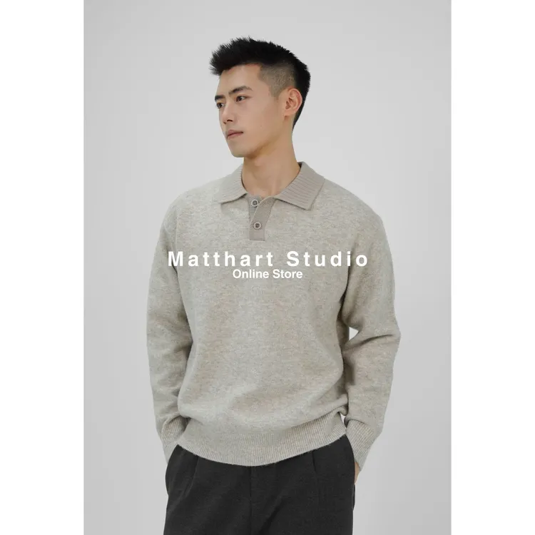 Matthart 秋冬绵羊毛花纱针织衫