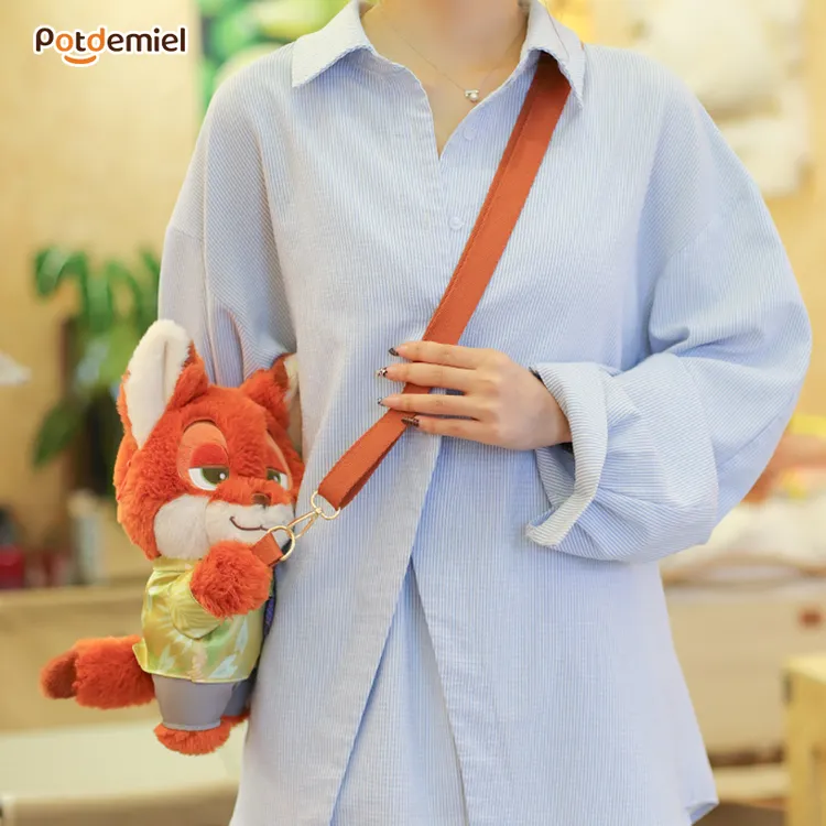 potdemiel迪士尼正版疯狂动物城系列朱迪尼克爱抱抱斜挎包