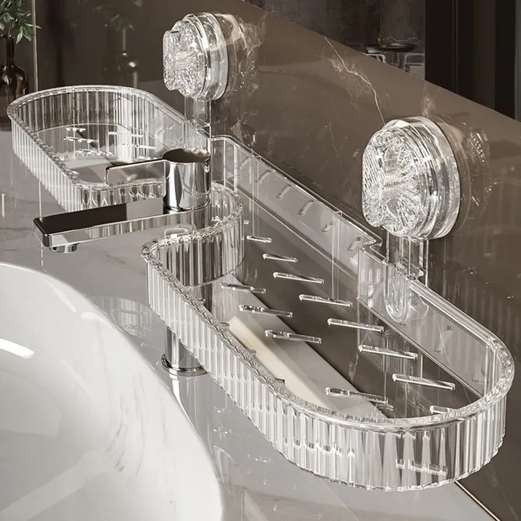 新款水龙头吸盘置物架大全新款卫生间厕所浴室洗手台壁挂墙上收纳