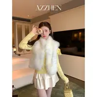 AZZHEN【暮雪烟岚】显瘦百搭狐狸毛立领坎肩皮草马甲AZ5PCH10-CH