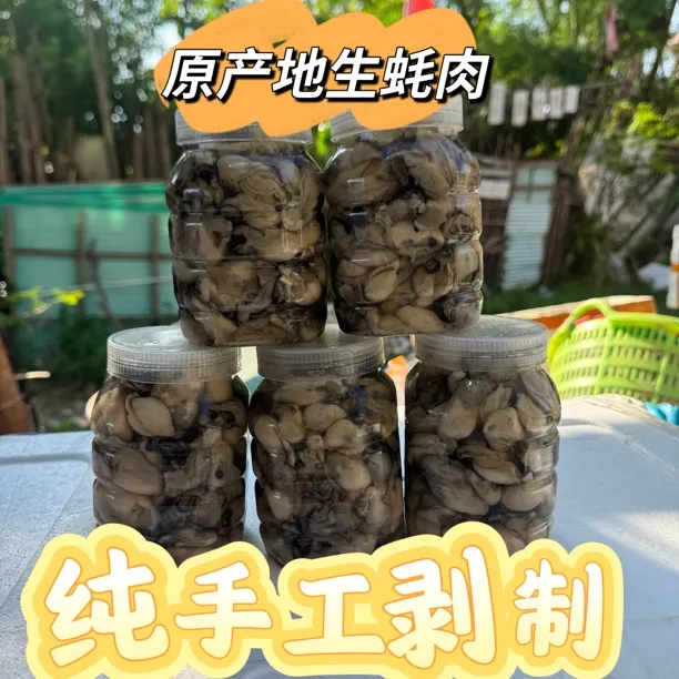 汫洲大蚝之乡新鲜食用小生蚝肉。5斤装生蚝肉